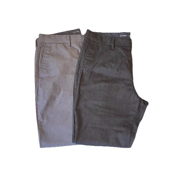 2 Pair Old Navy Ultimate Straight Flex Pants 36x30 Gray &‎ Dark Gray Bundle - Picture 1 of 16